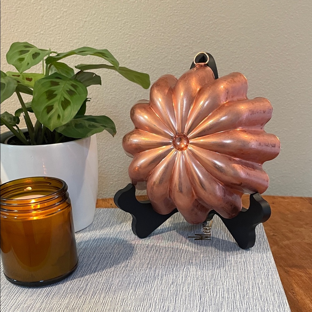 Vintage Copper Fluted Mold 3.5 Cup– Farmhouse Kitchen Décor